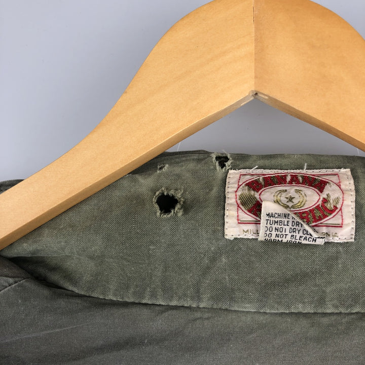 80'S Banana Republic Safari Vest Men's Size L Vintage cotton Khaki type sage green Vintage Second Hand
