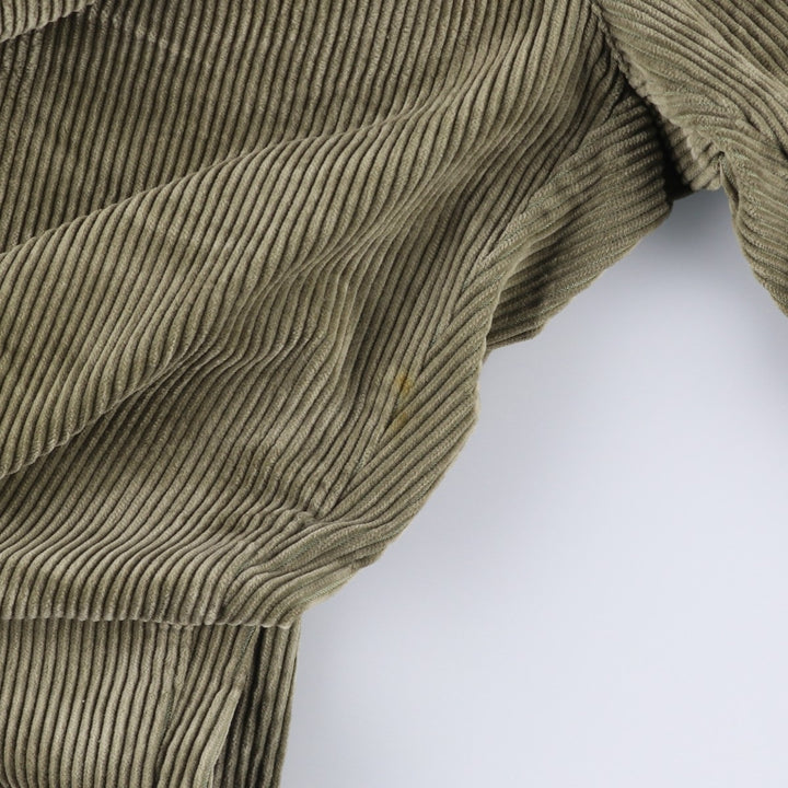 90'S GAP Relaxed Fit Old Gap Wide Rib Two-Pleated Corduroy Pants Men's Size W33 cotton Khaki type Vintage Second Hand