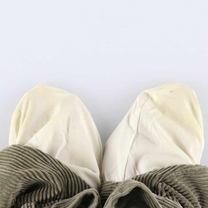 90'S GAP Relaxed Fit Old Gap Wide Rib Two-Pleated Corduroy Pants Men's Size W33 cotton Khaki type Vintage Second Hand