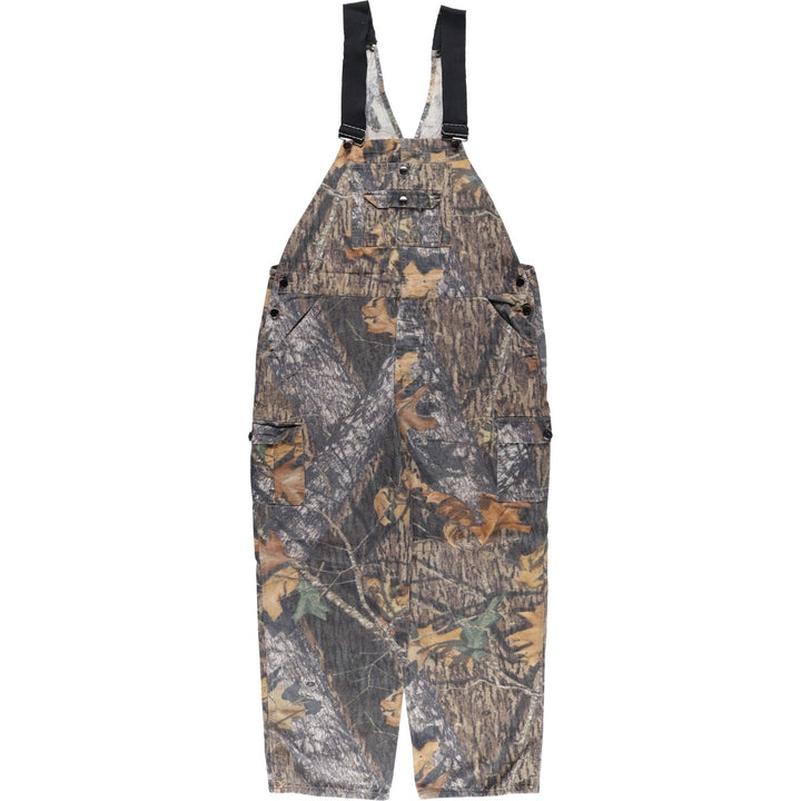 Oversized MOSSY OAK Field Staff Camouflage Pattern Realtree Camo Overalls, Men's Size W41 cotton Khaki type Vintage Second Hand