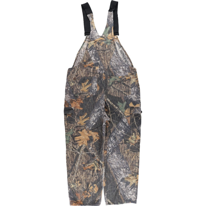 Oversized MOSSY OAK Field Staff Camouflage Pattern Realtree Camo Overalls, Men's Size W41 cotton Khaki type Vintage Second Hand