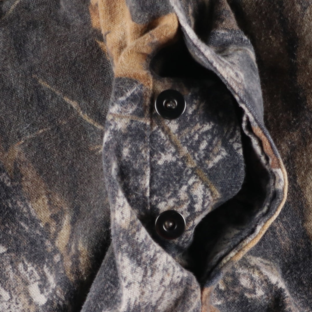 Oversized MOSSY OAK Field Staff Camouflage Pattern Realtree Camo Overalls, Men's Size W41 cotton Khaki type Vintage Second Hand