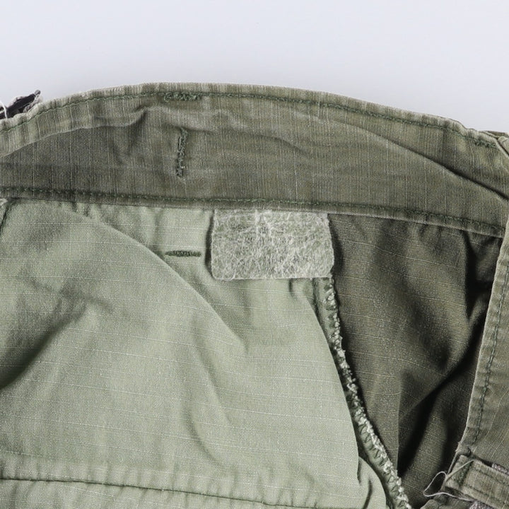 Double-knee ripstop military cargo pants, men's size W32 unclear Khaki type sage green Vintage Second Hand