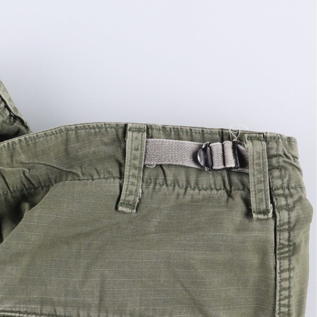 Double-knee ripstop military cargo pants, men's size W32 unclear Khaki type sage green Vintage Second Hand
