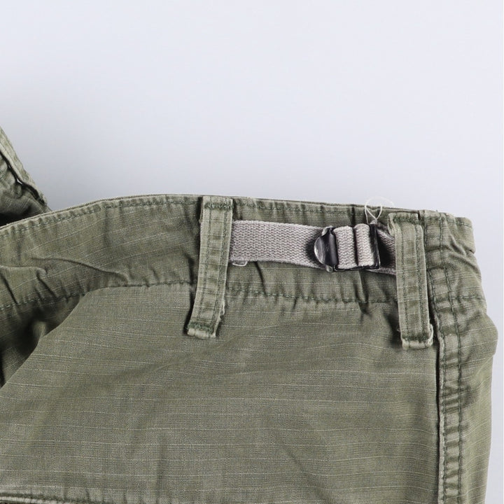 Double-knee ripstop military cargo pants, men's size W32 unclear Khaki type sage green Vintage Second Hand