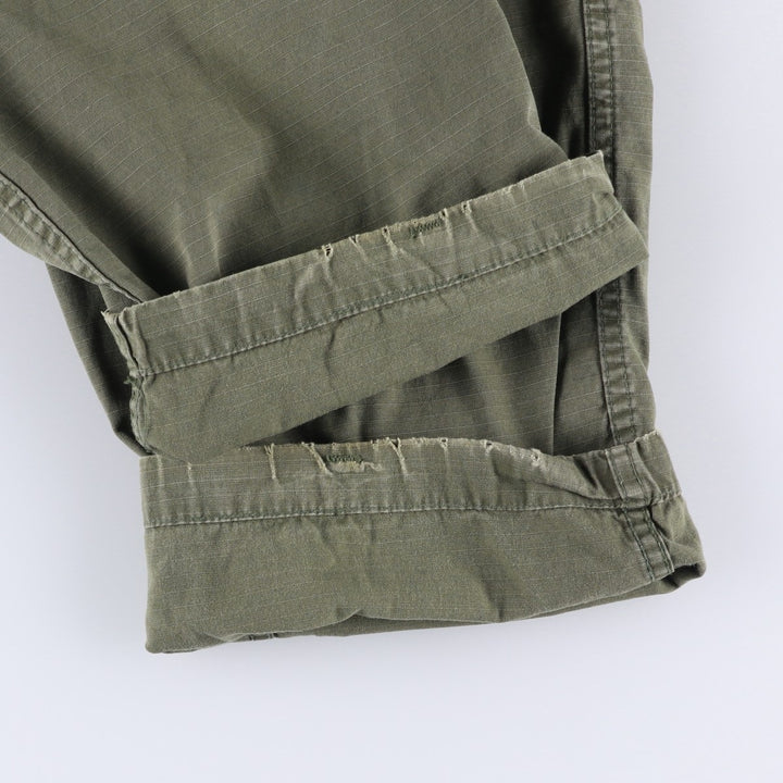 Double-knee ripstop military cargo pants, men's size W32 unclear Khaki type sage green Vintage Second Hand