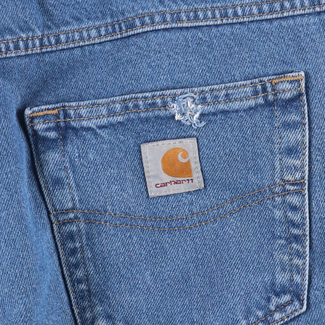 Carhartt Relaxed Fit Tapered Denim Pants for Men, W37 cotton blue type Vintage Second Hand