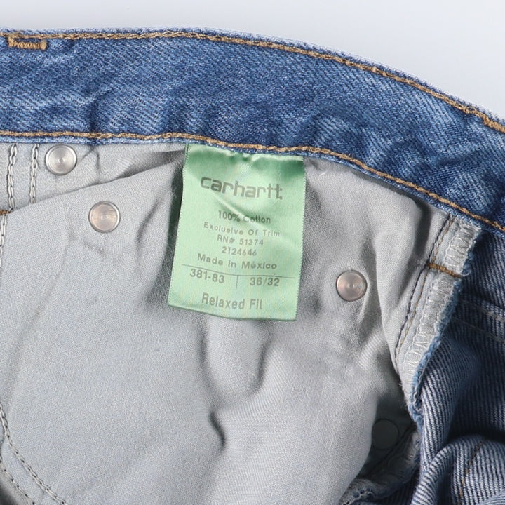 Carhartt Relaxed Fit Tapered Denim Pants for Men, W37 cotton blue type Vintage Second Hand