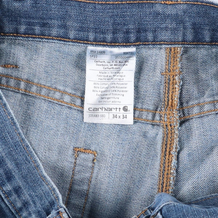 Carhartt Tapered Denim Pants for Men, W36 cotton blue type Vintage Second Hand