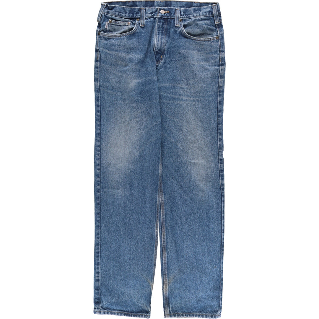 Carhartt Relaxed Fit Tapered Denim Pants for Men, W35 cotton blue type Vintage Second Hand