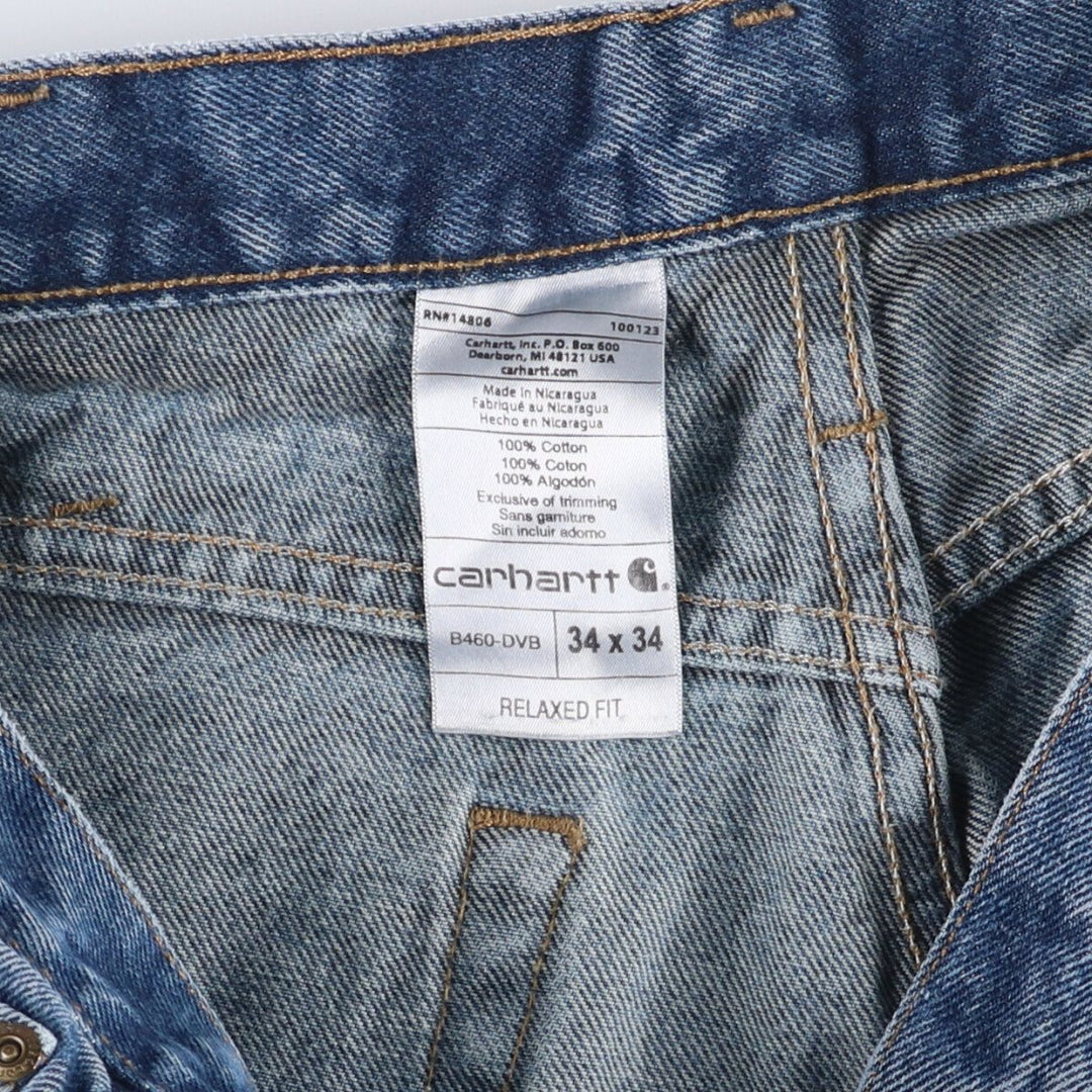 Carhartt Relaxed Fit Tapered Denim Pants for Men, W35 cotton blue type Vintage Second Hand