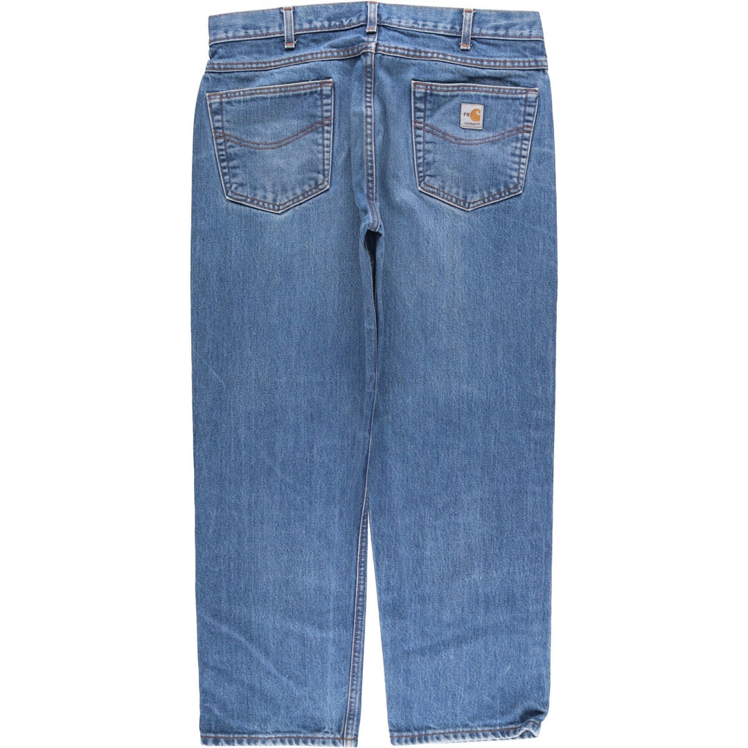 2000'S Carhartt FR Series Tapered Denim Pants, Men's Size 36 cotton blue type Vintage Second Hand