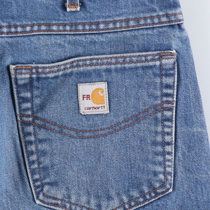 2000'S Carhartt FR Series Tapered Denim Pants, Men's Size 36 cotton blue type Vintage Second Hand