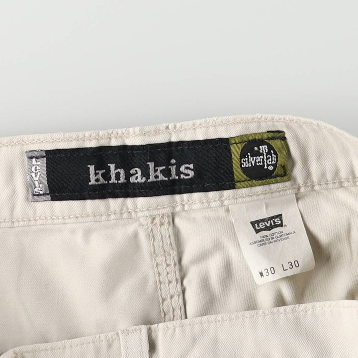 90'S Levi's Silver Tab Khakis Chino Pants, Men's, Size W31, Vintage cotton Beige type Vintage Second Hand
