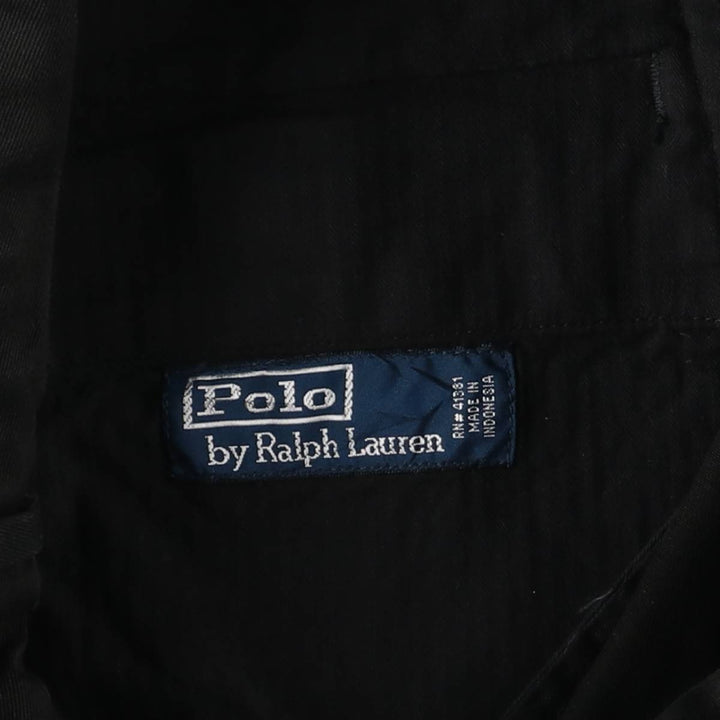Ralph Lauren POLO by Ralph Lauren Men's Two-Pleated Chino Pants, Size W29 cotton black type Vintage Second Hand
