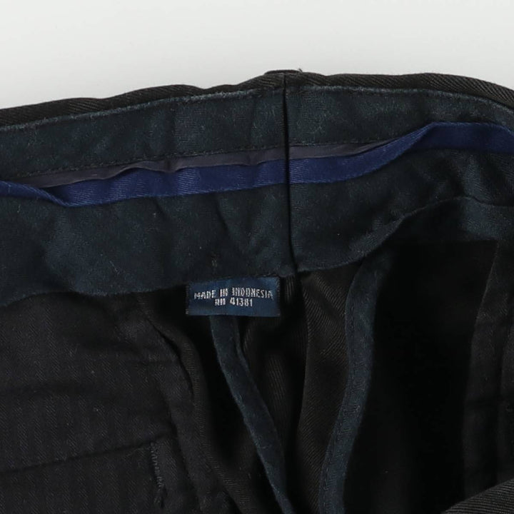 Ralph Lauren POLO by Ralph Lauren Men's Two-Pleated Chino Pants, Size W29 cotton black type Vintage Second Hand