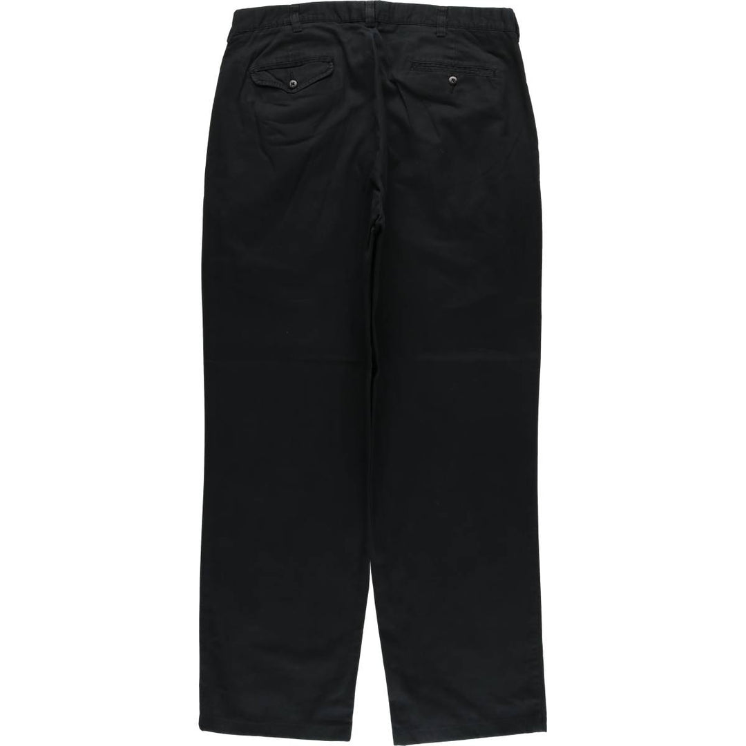 Ralph Lauren POLO by Ralph Lauren HAMMOND PANT, two-pleat chino pants, men's w35 equivalent cotton black type Vintage Second Hand