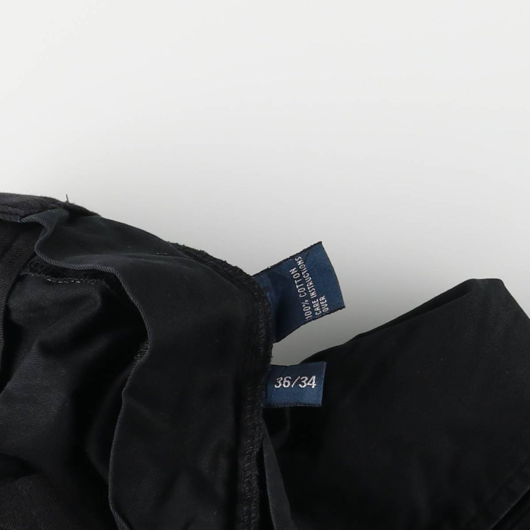 Ralph Lauren POLO by Ralph Lauren HAMMOND PANT, two-pleat chino pants, men's w35 equivalent cotton black type Vintage Second Hand