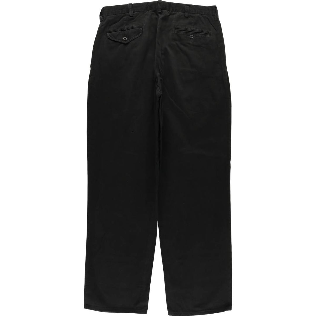 Ralph Lauren POLO by Ralph Lauren Two-pleat Chino Pants for Men, W35 cotton black type Vintage Second Hand