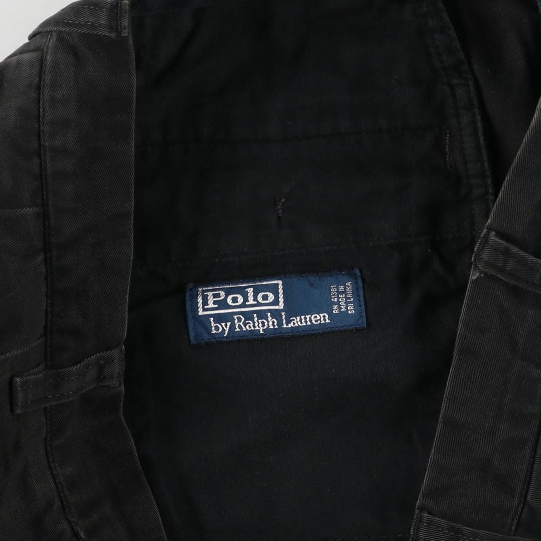 Ralph Lauren POLO by Ralph Lauren Two-pleat Chino Pants for Men, W35 cotton black type Vintage Second Hand