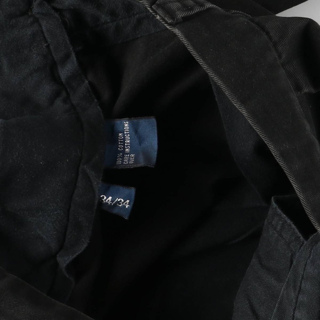 Ralph Lauren POLO by Ralph Lauren Two-pleat Chino Pants for Men, W35 cotton black type Vintage Second Hand