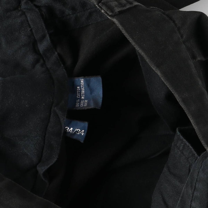 Ralph Lauren POLO by Ralph Lauren Two-pleat Chino Pants for Men, W35 cotton black type Vintage Second Hand