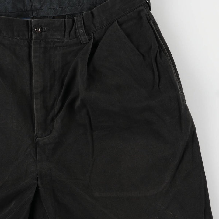 Ralph Lauren POLO by Ralph Lauren Two-pleat Chino Pants for Men, W35 cotton black type Vintage Second Hand