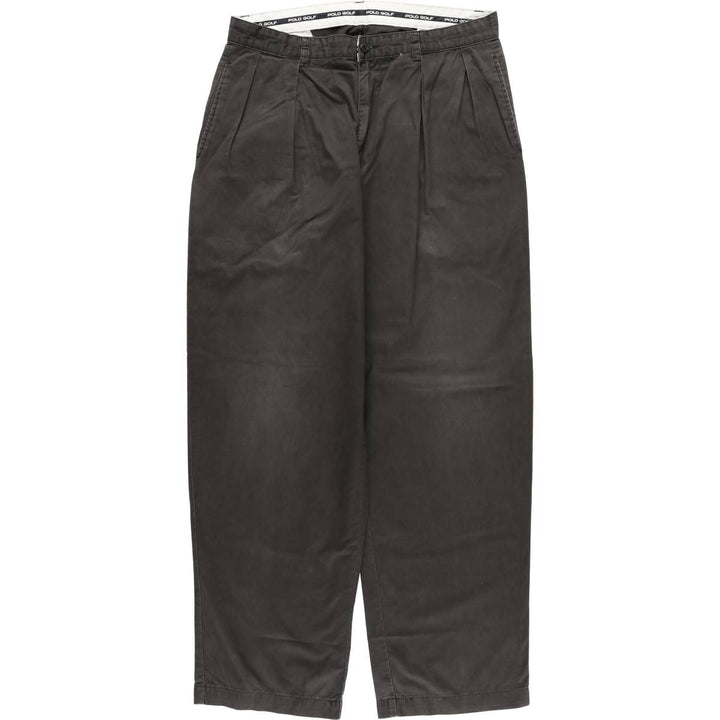 Ralph Lauren POLO GOLF Polo Golf Two-pleat Chino Pants for Men, Size W34 cotton gray type Vintage Second Hand