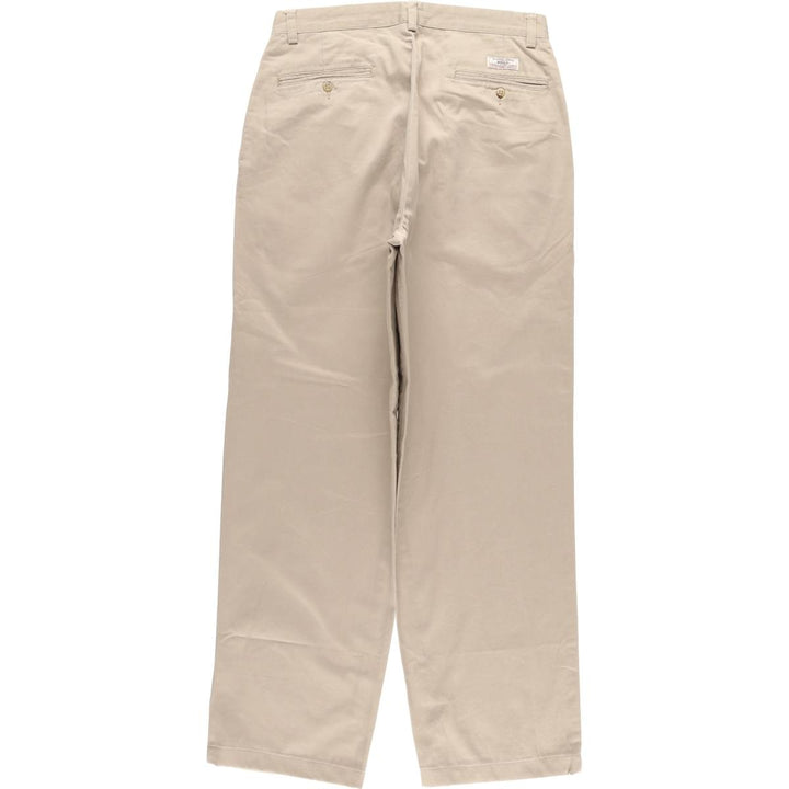 Ralph Lauren POLO by Ralph Lauren ANDREW PANT Two-pleat chino pants for men, equivalent to W31 cotton Beige type Vintage Second Hand