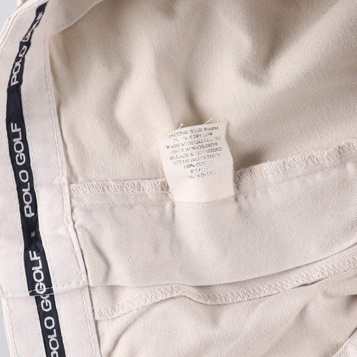 Ralph Lauren POLO GOLF Two-pleat Chino Pants, Made in USA, Men's, Size W37 cotton Beige type Vintage Second Hand