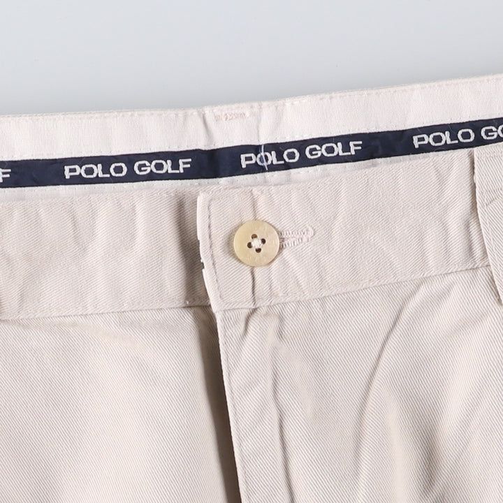 Ralph Lauren POLO GOLF Two-pleat Chino Pants, Made in USA, Men's, Size W37 cotton Beige type Vintage Second Hand