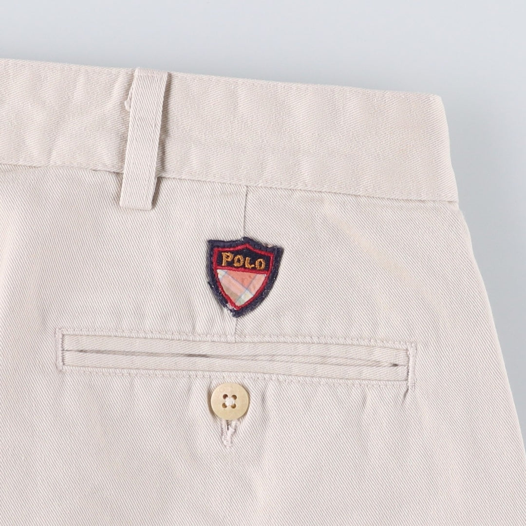 Ralph Lauren POLO GOLF Two-pleat Chino Pants, Made in USA, Men's, Size W37 cotton Beige type Vintage Second Hand
