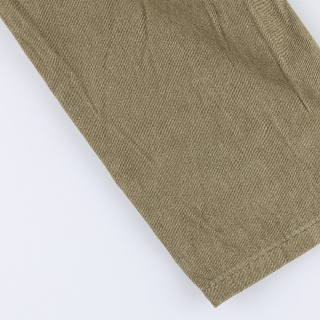 90'S Ralph Lauren POLO by Ralph Lauren Two-pleat Chino Pants Made in USA Men's W33 Vintage cotton Khaki type sage green Vintage Second Hand