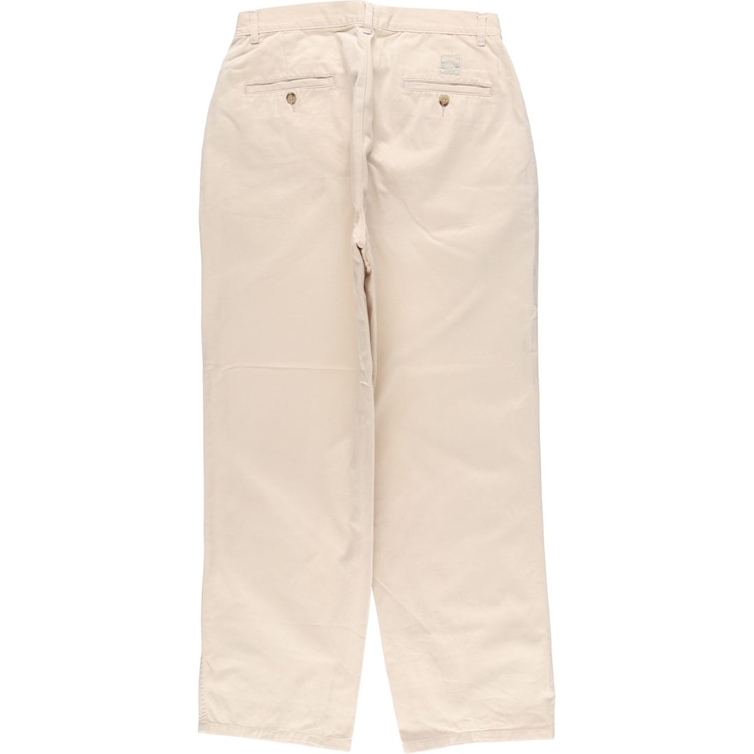Vintage 90'S Ralph Lauren POLO by Ralph Lauren two-pleat chino pants, made in the USA, men's size W31. cotton Beige type Vintage Second Hand
