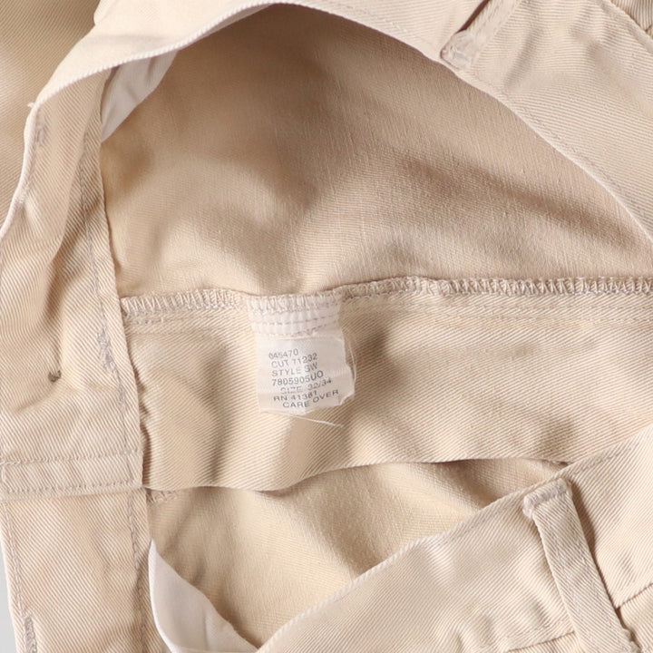 Vintage 90'S Ralph Lauren POLO by Ralph Lauren two-pleat chino pants, made in the USA, men's size W31. cotton Beige type Vintage Second Hand