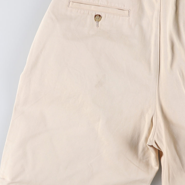 Vintage 90'S Ralph Lauren POLO by Ralph Lauren two-pleat chino pants, made in the USA, men's size W31. cotton Beige type Vintage Second Hand