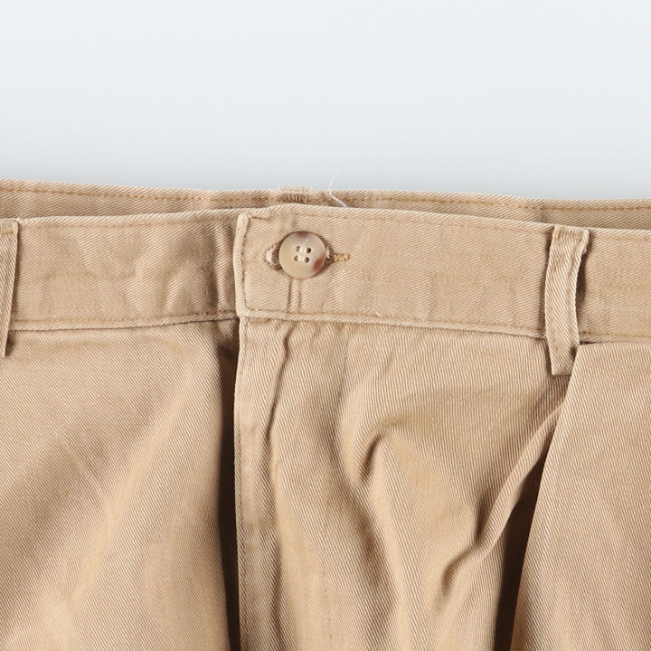 90'S Ralph Lauren POLO by Ralph Lauren Two-pleat Chino Pants Made in USA Men's W34 Vintage unclear Beige type Vintage Second Hand