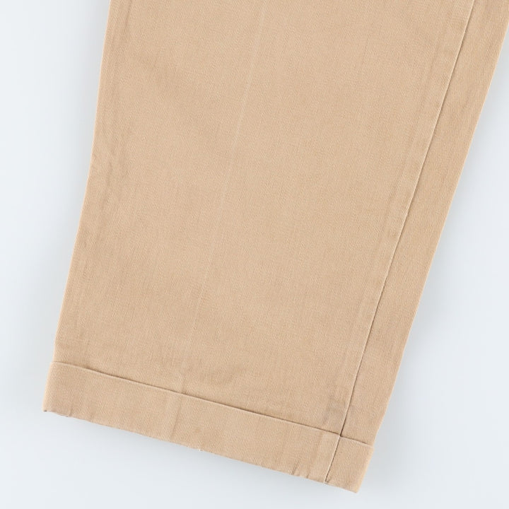 90'S Ralph Lauren POLO by Ralph Lauren Two-pleat Chino Pants Made in USA Men's W34 Vintage unclear Beige type Vintage Second Hand