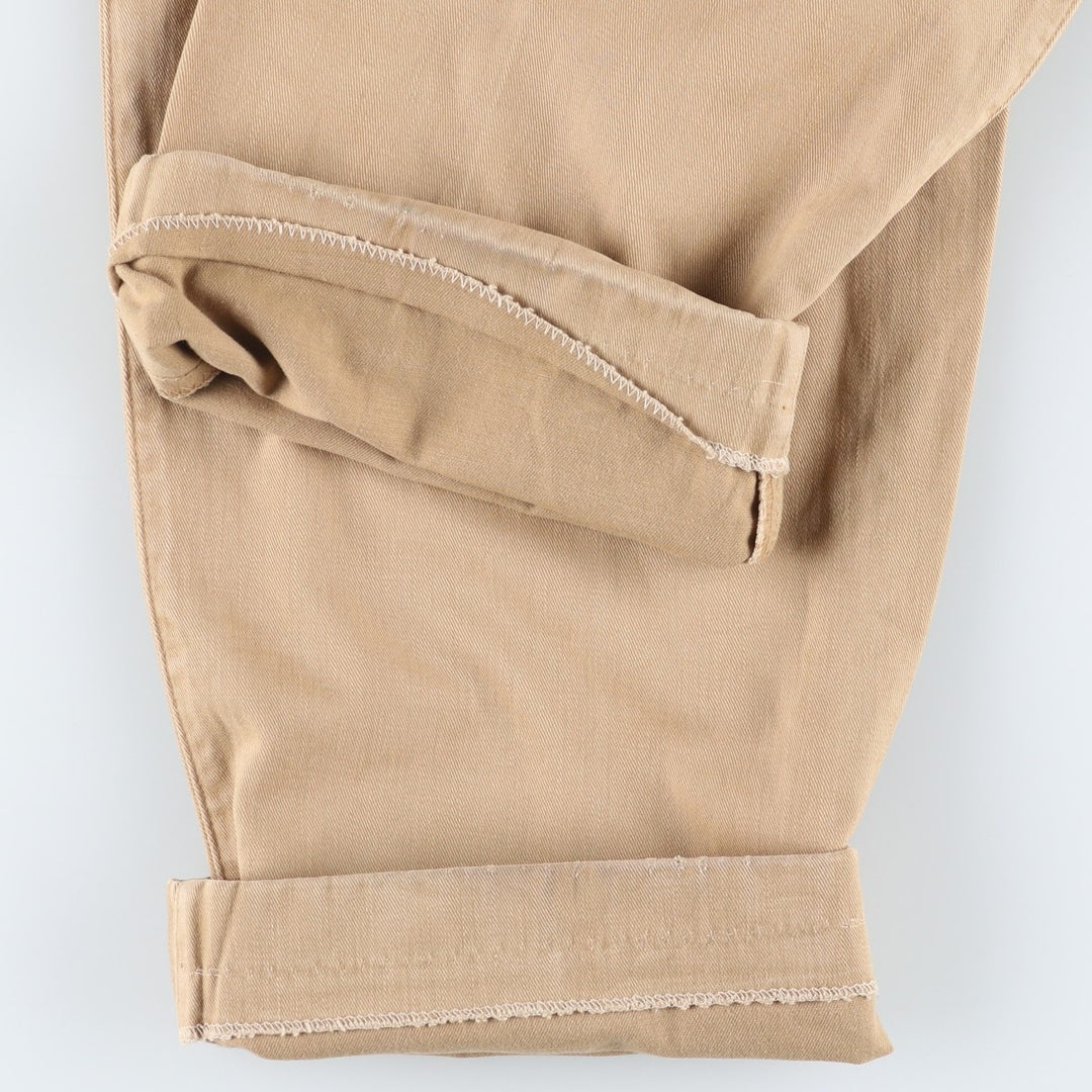 90'S Ralph Lauren POLO by Ralph Lauren Two-pleat Chino Pants Made in USA Men's W34 Vintage unclear Beige type Vintage Second Hand