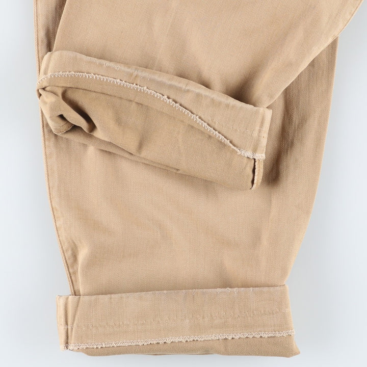 90'S Ralph Lauren POLO by Ralph Lauren Two-pleat Chino Pants Made in USA Men's W34 Vintage unclear Beige type Vintage Second Hand