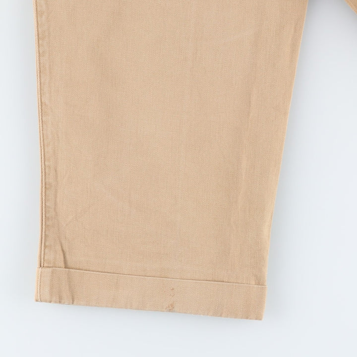 90'S Ralph Lauren POLO by Ralph Lauren Two-pleat Chino Pants Made in USA Men's W34 Vintage unclear Beige type Vintage Second Hand
