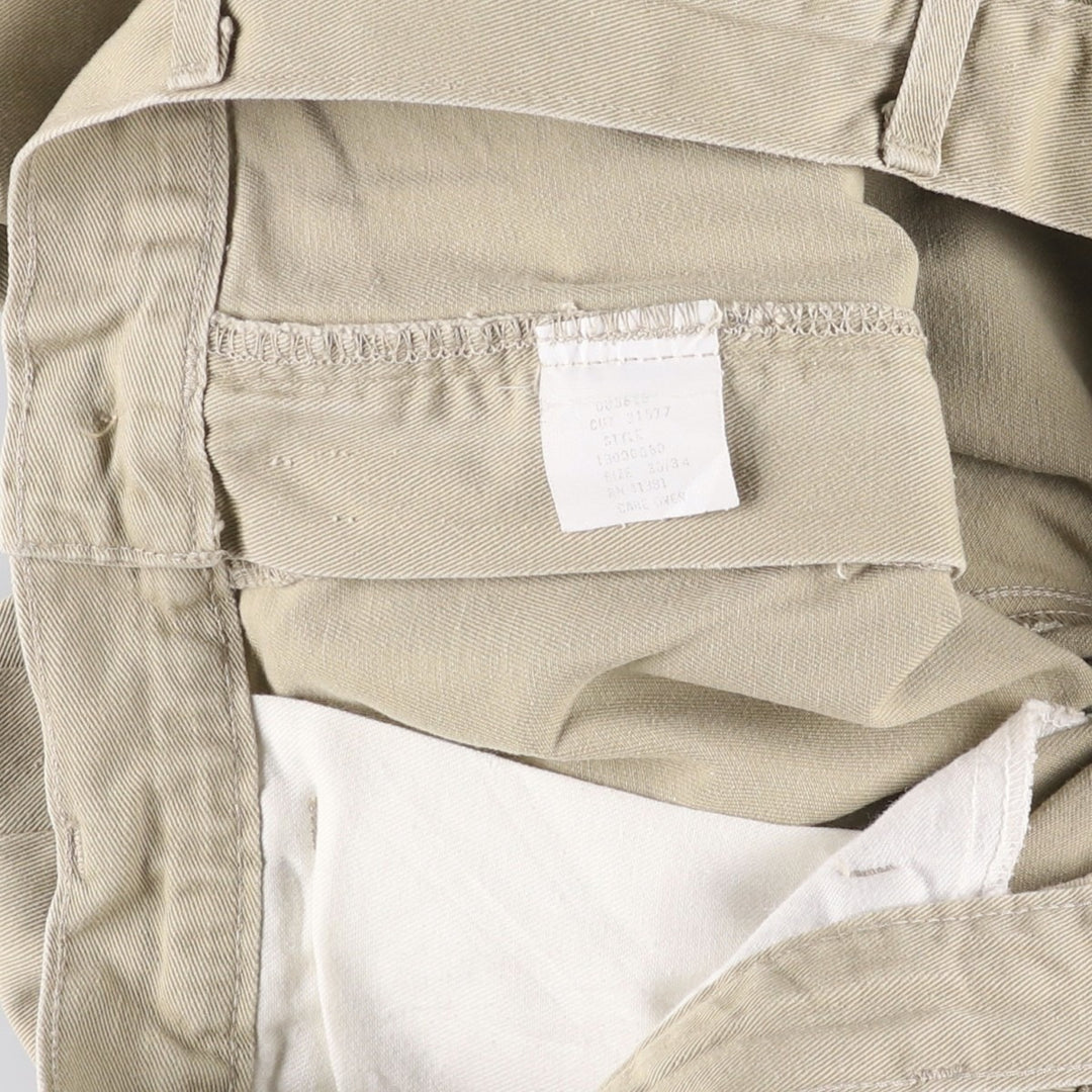 90'S Ralph Lauren POLO by Ralph Lauren Two-pleat Chino Pants Made in USA Men's W35 Vintage cotton Beige type Vintage Second Hand