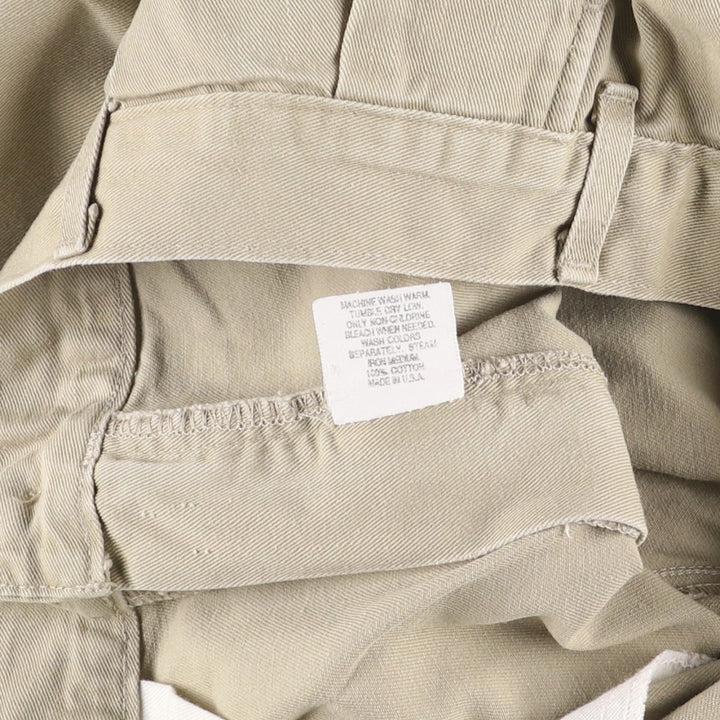 90'S Ralph Lauren POLO by Ralph Lauren Two-pleat Chino Pants Made in USA Men's W35 Vintage cotton Beige type Vintage Second Hand