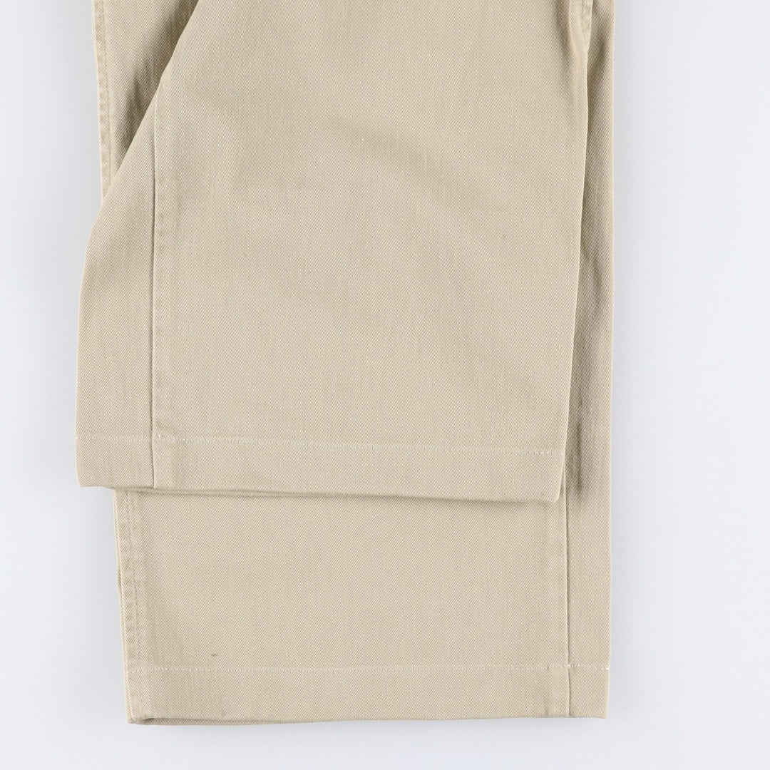 90'S Ralph Lauren POLO by Ralph Lauren Two-pleat Chino Pants Made in USA Men's W35 Vintage cotton Beige type Vintage Second Hand