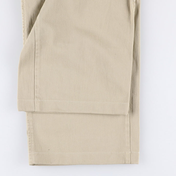 90'S Ralph Lauren POLO by Ralph Lauren Two-pleat Chino Pants Made in USA Men's W35 Vintage cotton Beige type Vintage Second Hand