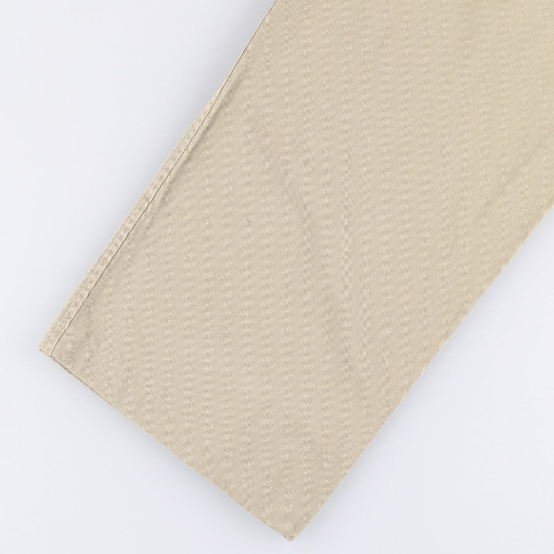 90'S Ralph Lauren POLO by Ralph Lauren Two-pleat Chino Pants Made in USA Men's W35 Vintage cotton Beige type Vintage Second Hand