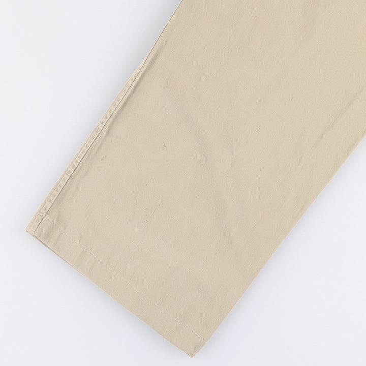 90'S Ralph Lauren POLO by Ralph Lauren Two-pleat Chino Pants Made in USA Men's W35 Vintage cotton Beige type Vintage Second Hand