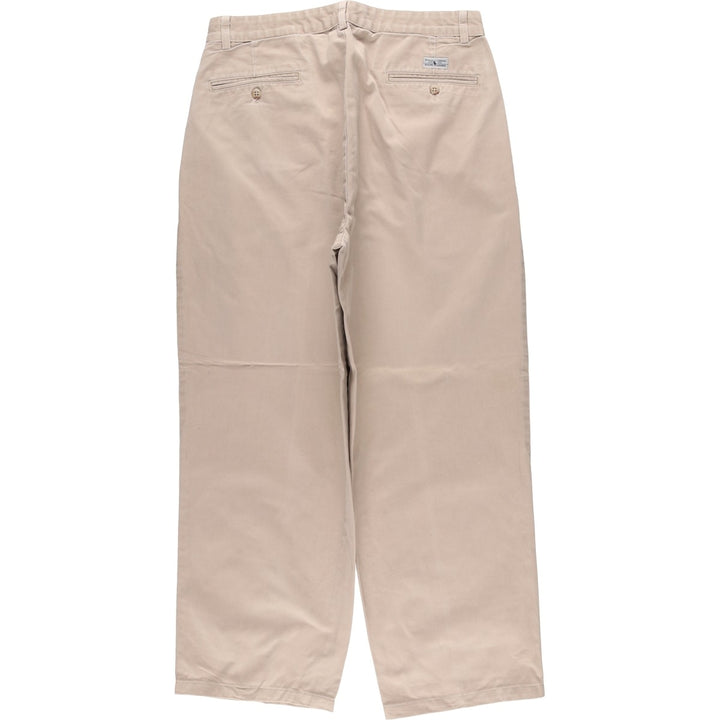 Vintage 90'S Ralph Lauren Polo Ralph Lauren two-pleat chino pants, made in the USA, men's size W32. cotton Beige type Vintage Second Hand