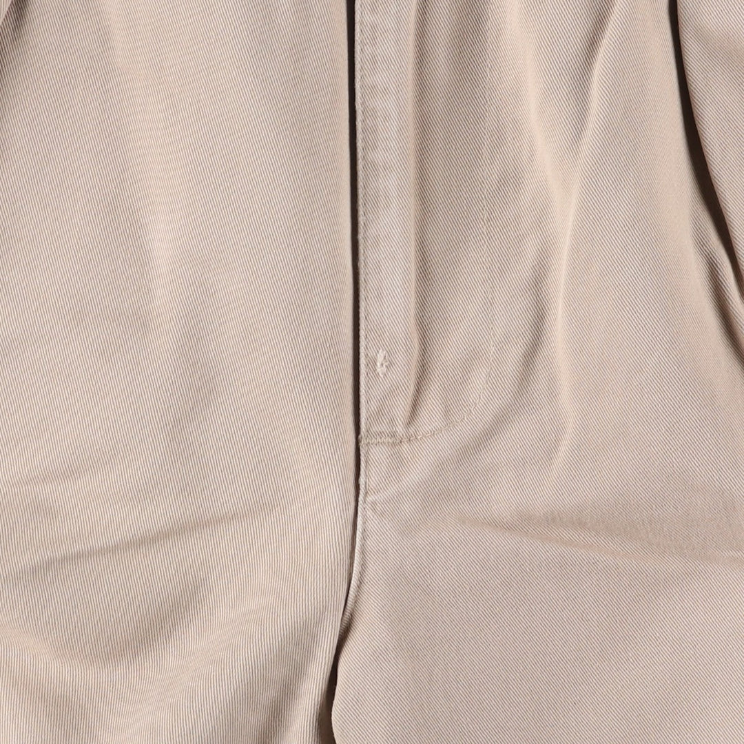 Vintage 90'S Ralph Lauren Polo Ralph Lauren two-pleat chino pants, made in the USA, men's size W32. cotton Beige type Vintage Second Hand