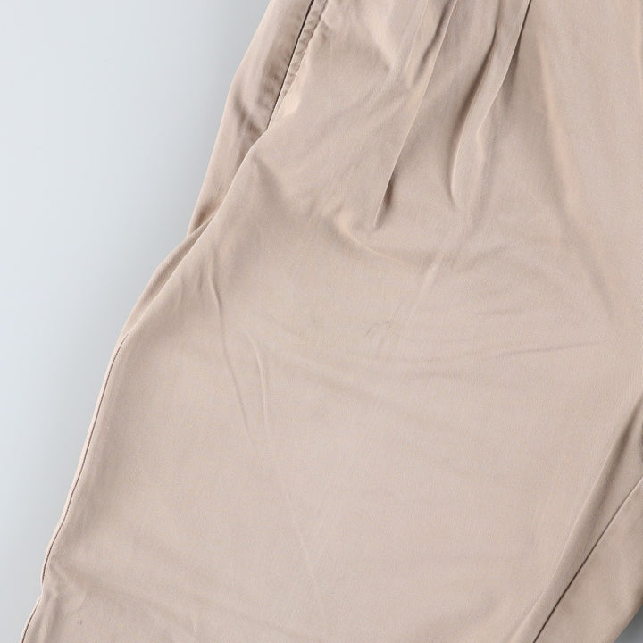 Vintage 90'S Ralph Lauren Polo Ralph Lauren two-pleat chino pants, made in the USA, men's size W32. cotton Beige type Vintage Second Hand